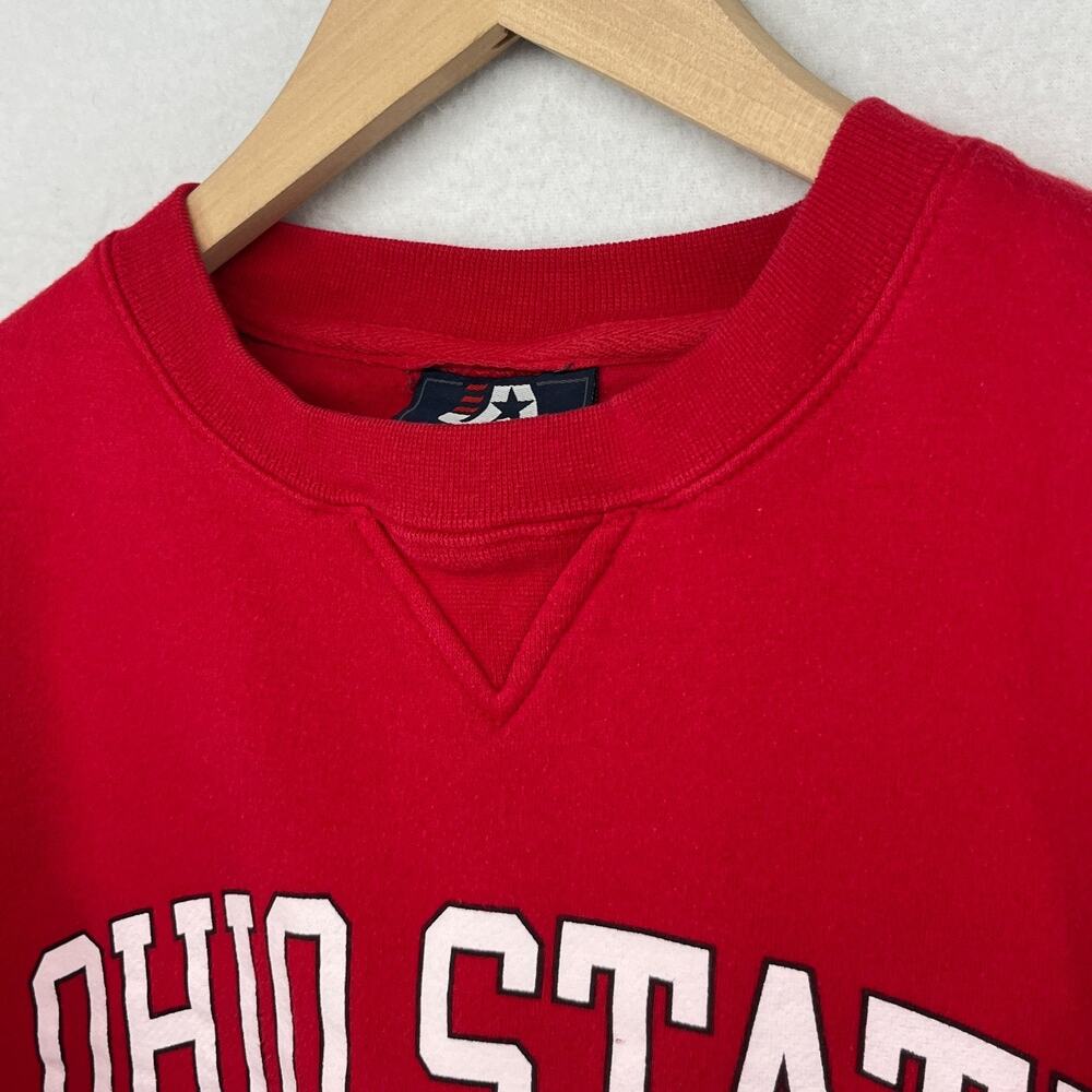 OHIO STATE Sweatshirt Adult M Buckeyes OSU University Columbus OH Fleece Red - Picture 8 of 13